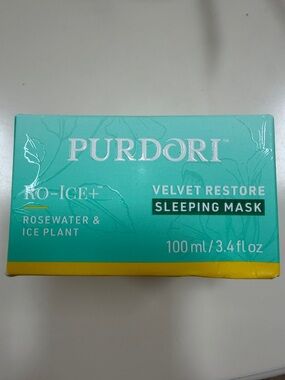 new in box: PURDORI velvet restore sleeping mask RO-ICE+